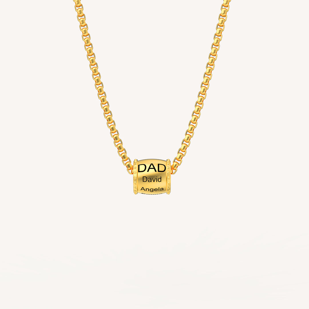 Personalized DAD necklace customized with 1-8 family members' names