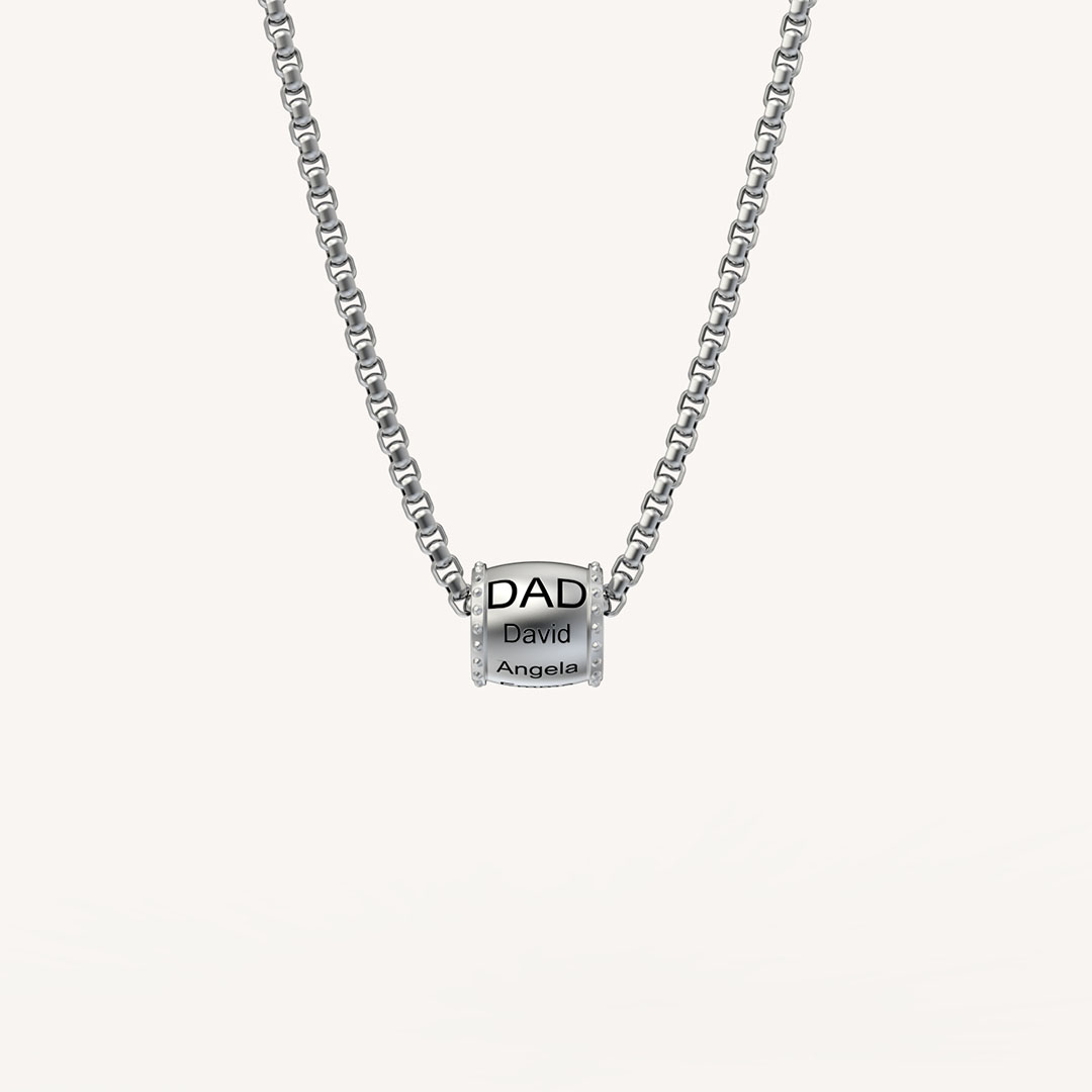 Personalized DAD necklace customized with 1-8 family members' names