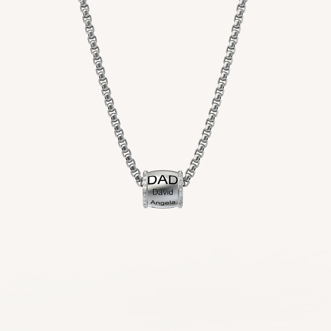 Personalized DAD necklace customized with 1-8 family members' names
