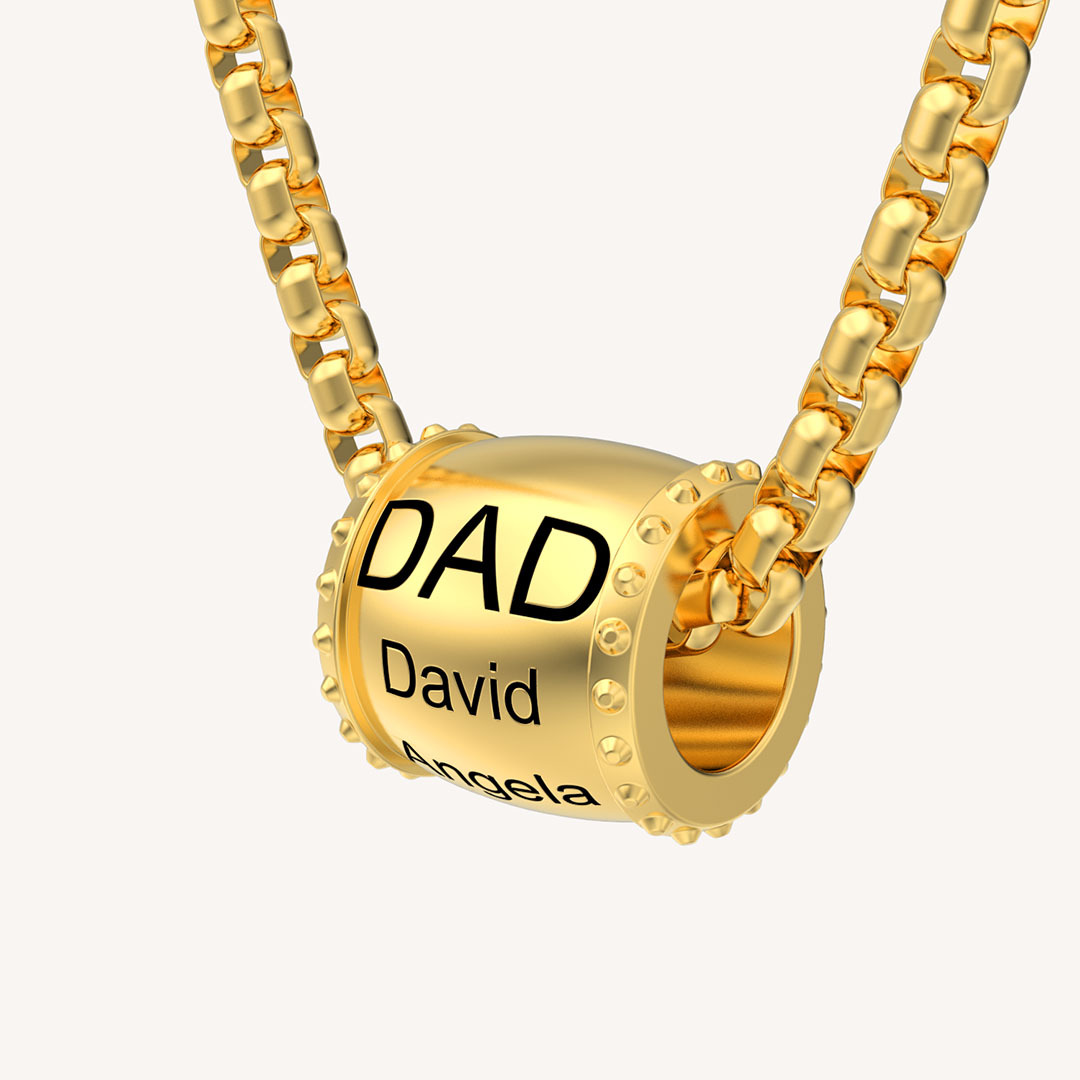 Personalized DAD necklace customized with 1-8 family members' names