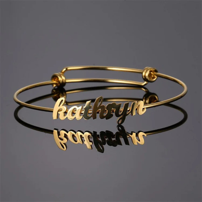 Custom Name Bangle Bracelets