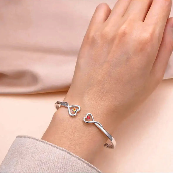 Mother & Daughter Forever Linked Together Custom Bracelet