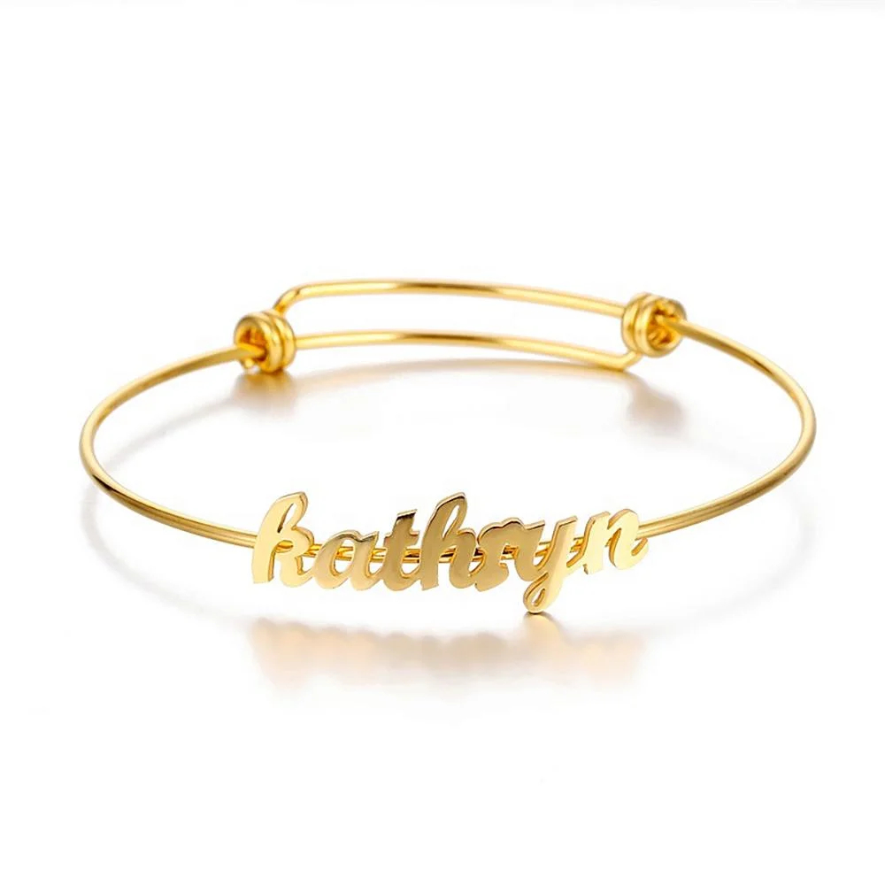 Custom Name Bangle Bracelets