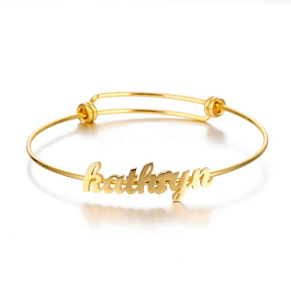Custom Name Bangle Bracelets