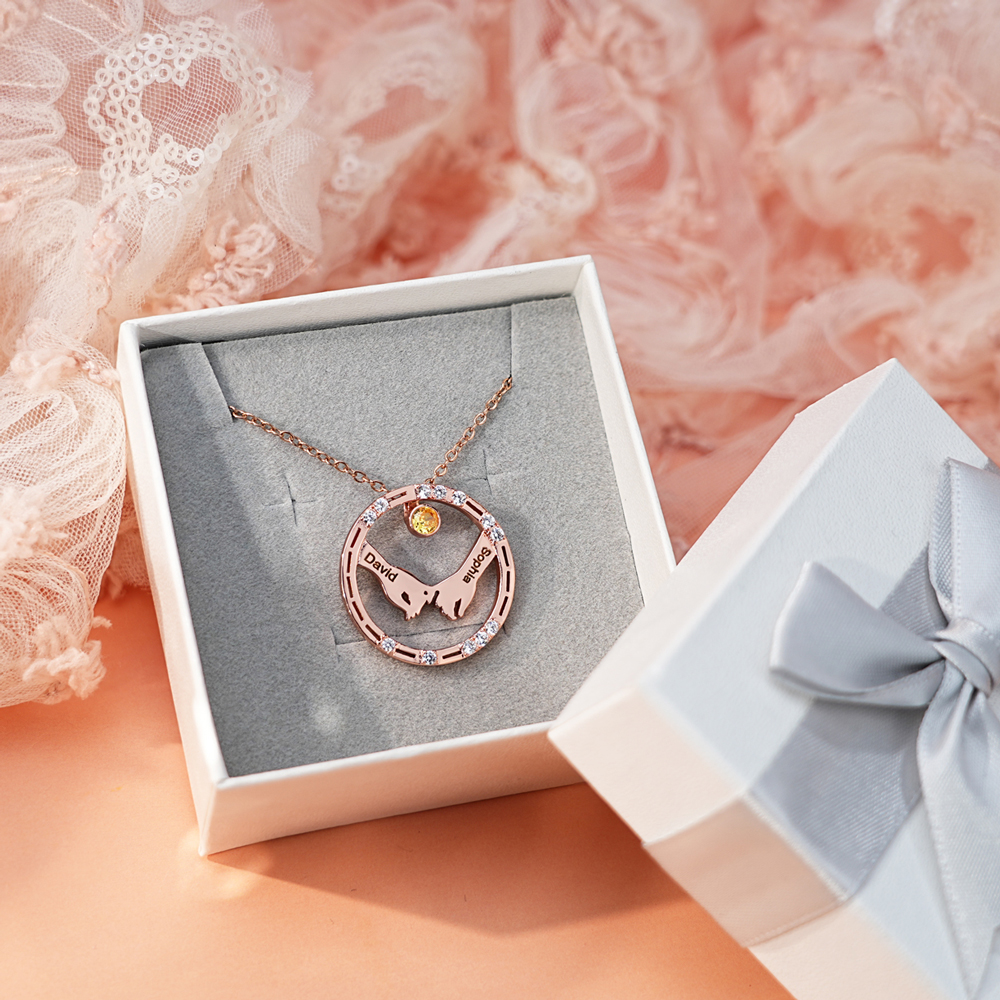 Morse Code Couple Necklace