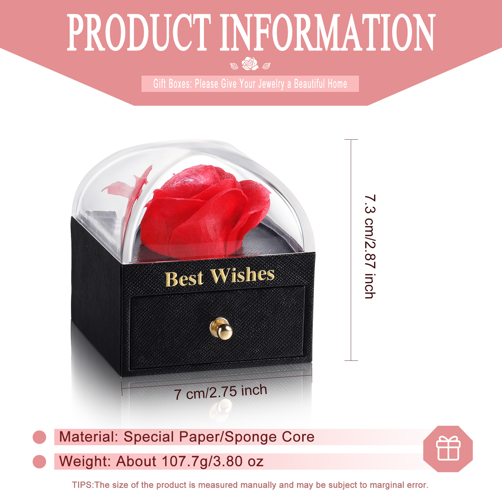 Enchanted Rose Jewelry Box Gift Package