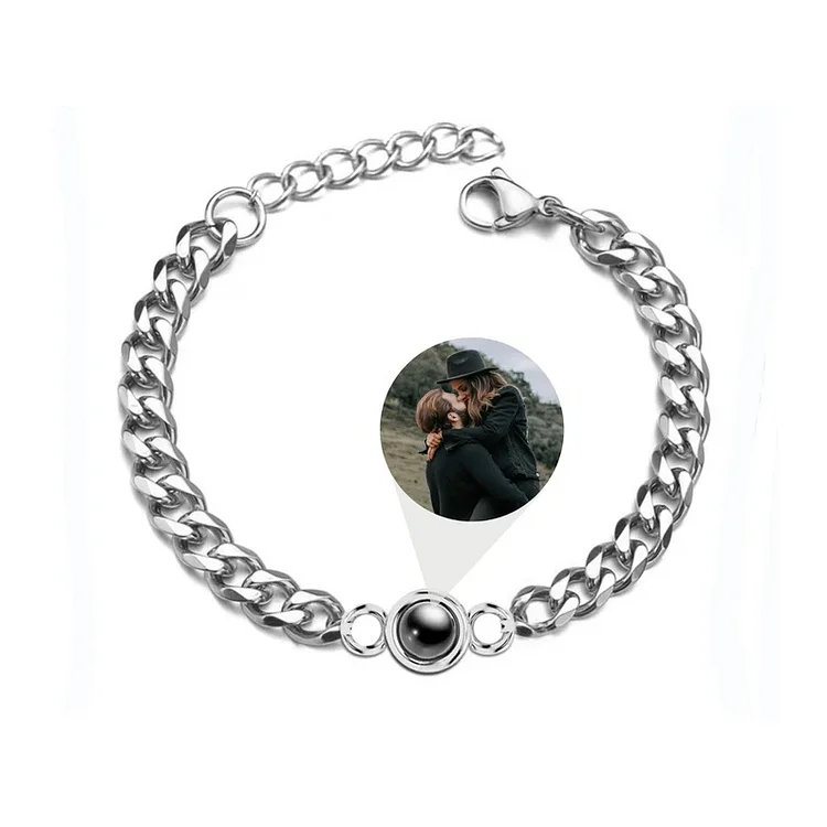 Projection Bracelet Cuban Chain Bracelet Personalized Photo Bracelet