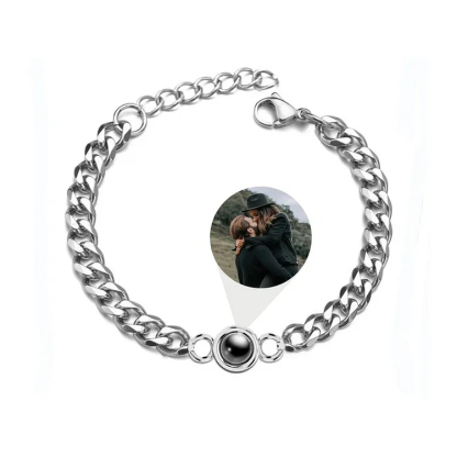 Projection Bracelet Cuban Chain Bracelet Personalized Photo Bracelet