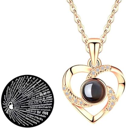 Christmas Gift I Love You Necklace 100 Languages for Mom