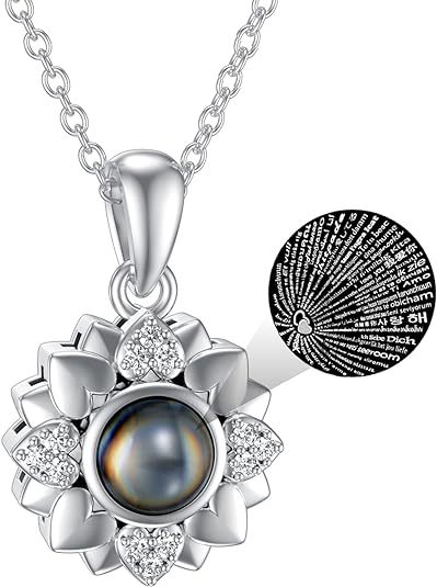 Christmas Gift I Love You Necklace 100 Languages for Mom