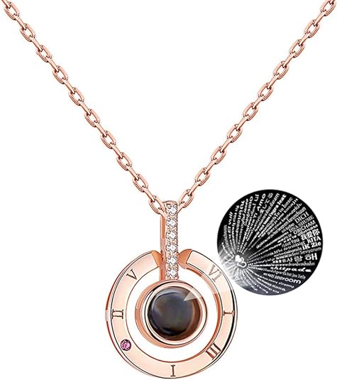 Christmas Gift I Love You Necklace 100 Languages for Mom