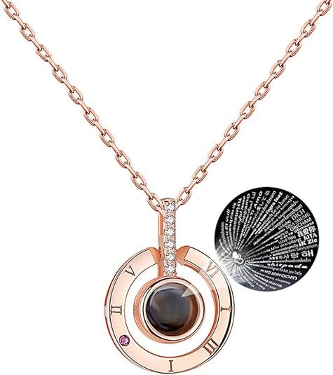 Christmas Gift I Love You Necklace 100 Languages for Mom