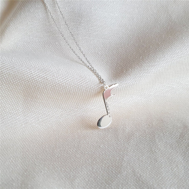 Personalized Couple Musical Note Necklace Set