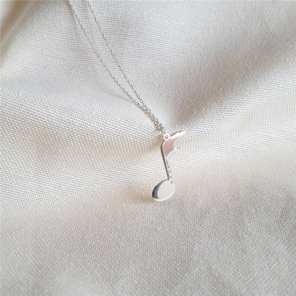 Personalized Couple Musical Note Necklace Set