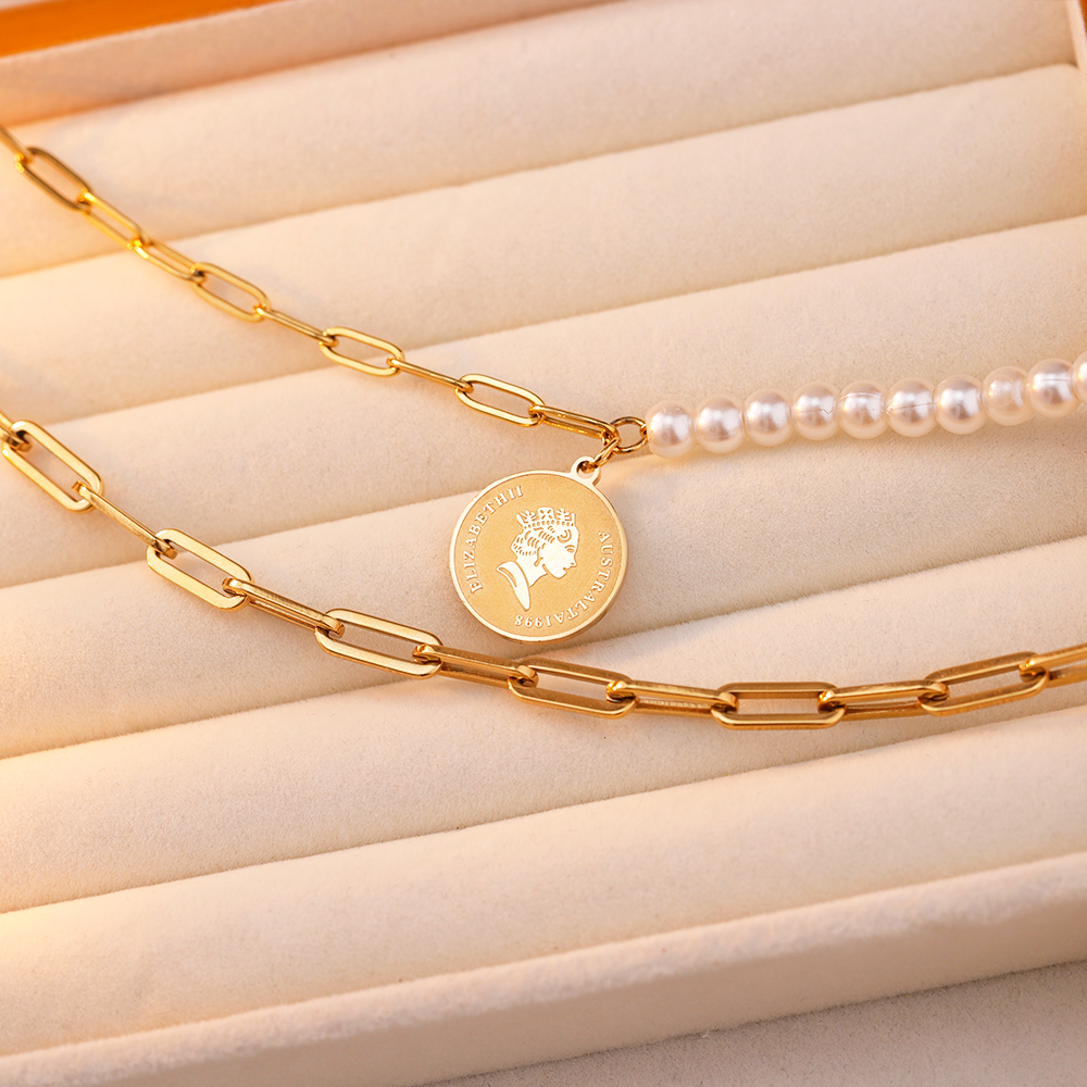 Fivepenny Pearl Double Strand Necklace