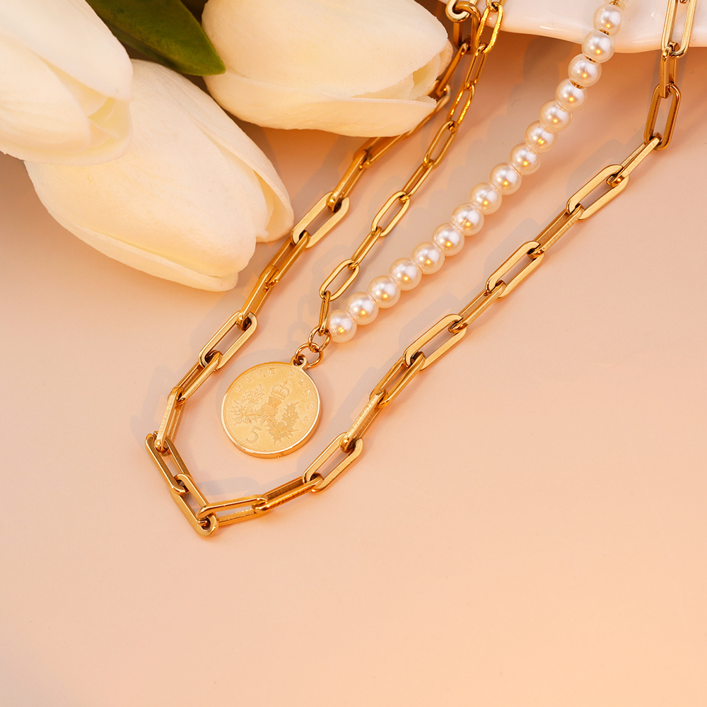 Fivepenny Pearl Double Strand Necklace