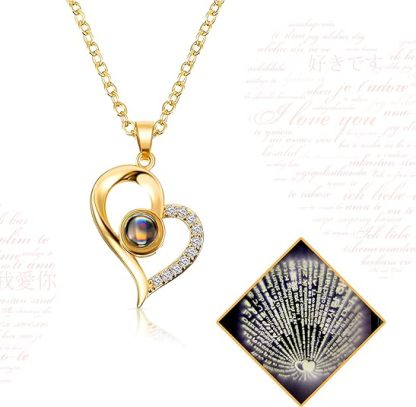 Christmas Gift I Love You Necklace 100 Languages for Mom