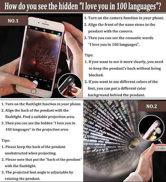 Christmas Gift I Love You Necklace 100 Languages for Mom