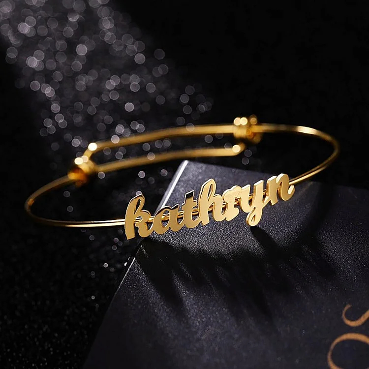Custom Name Bangle Bracelets