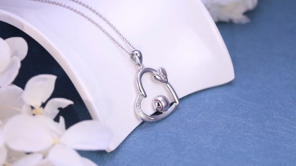 Christmas Gift 925 Sterling Silver Baseball/Football Necklace Sports Jewelry Gifts for Women Men