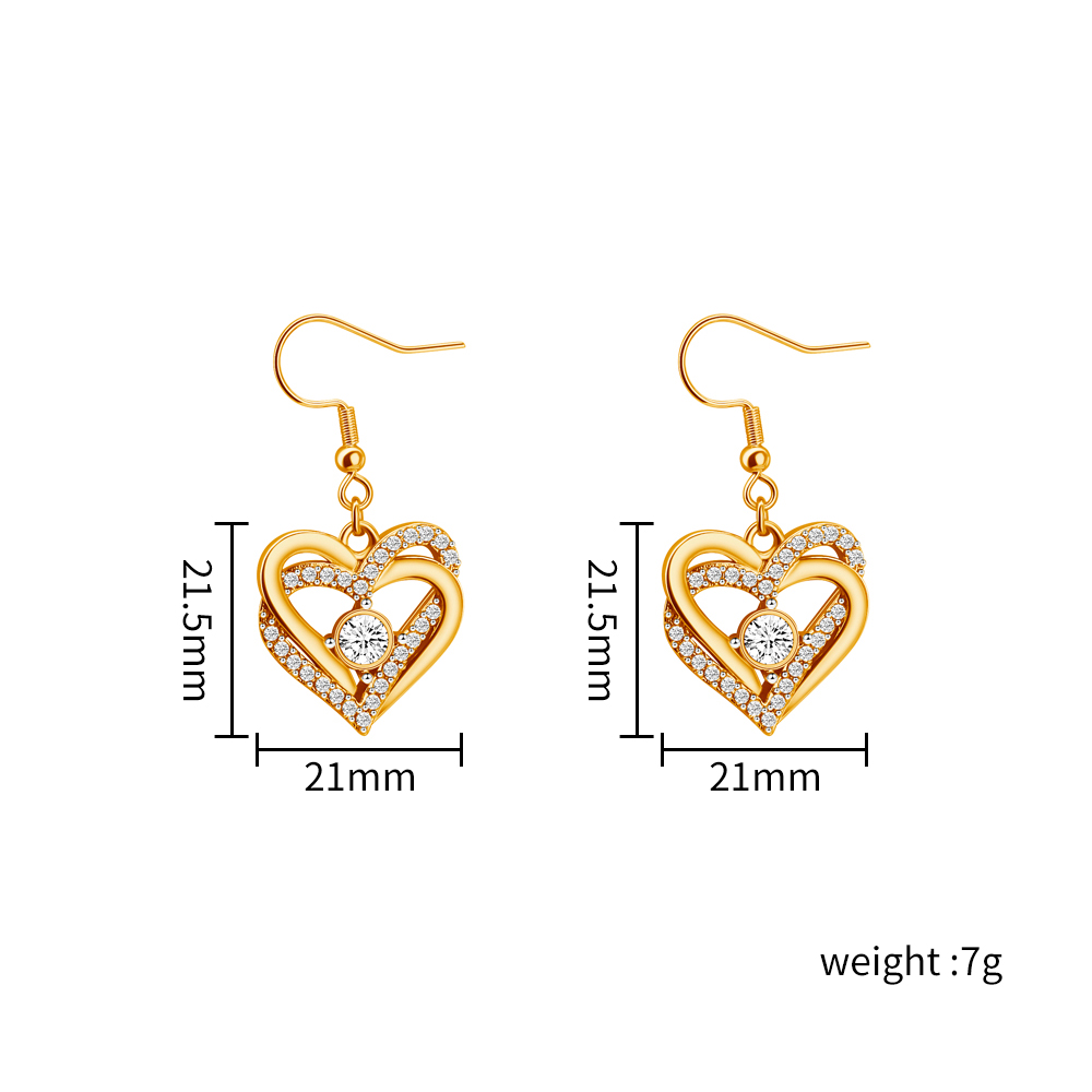 Heart-to-heart diamond earrings