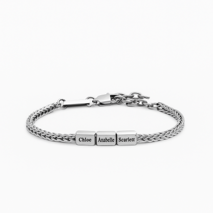 Men's Bracelet With Names Engraved