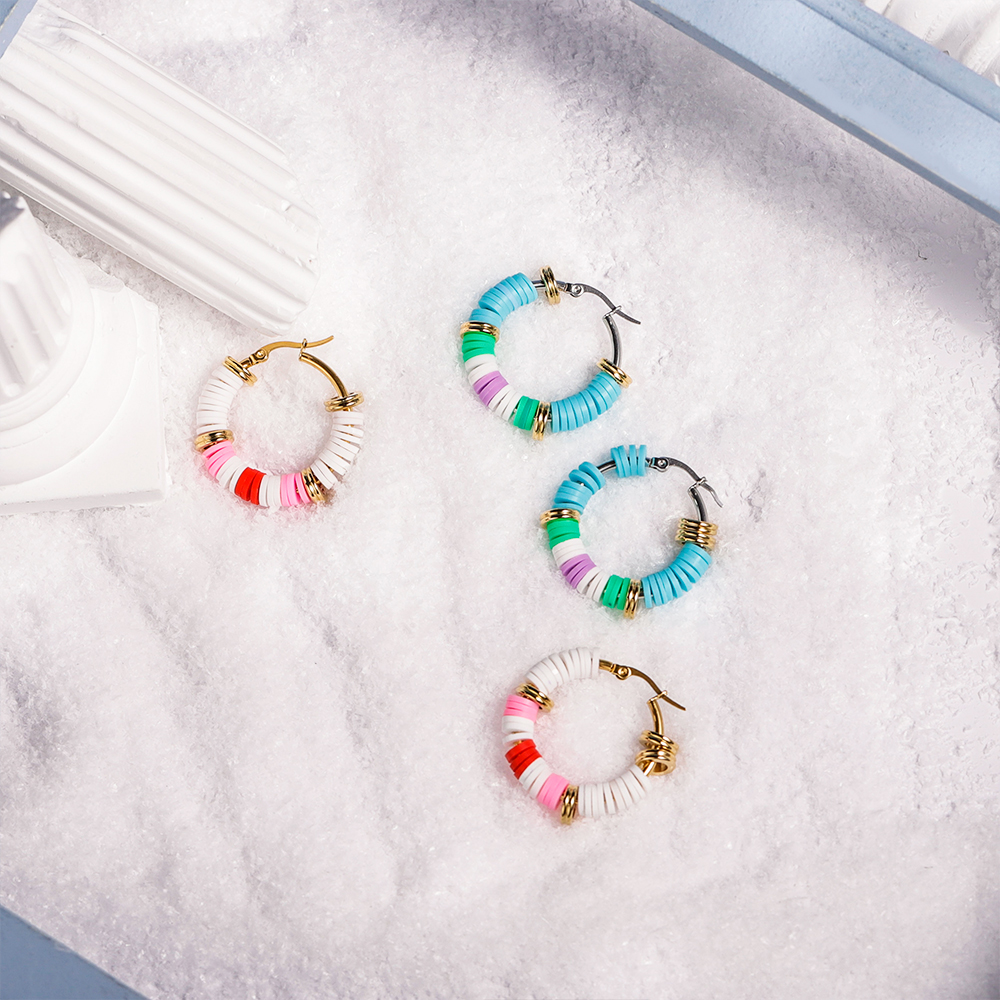 Christmas Gift Dopamine Colorful Earring and Bracelet