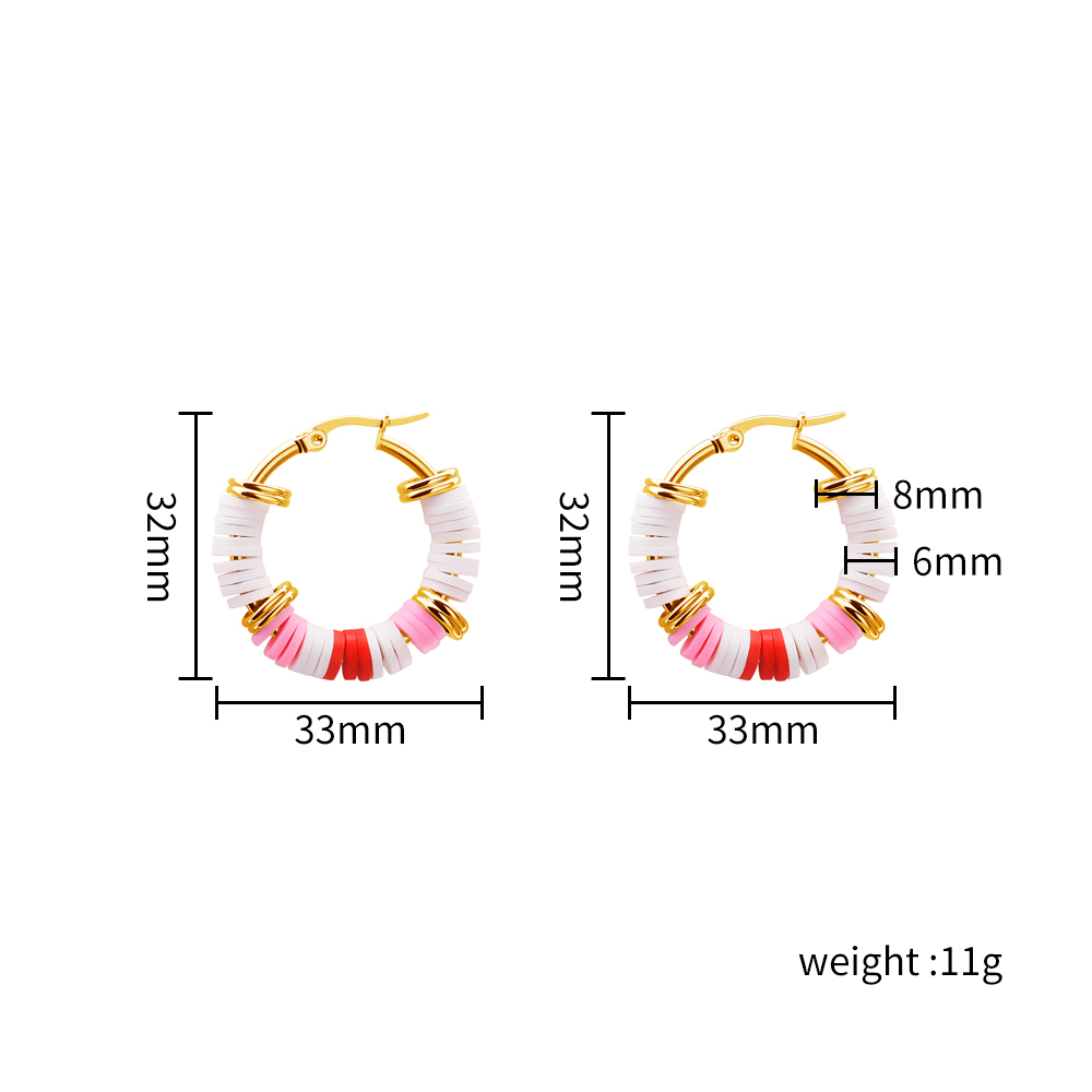 Christmas Gift Dopamine Colorful Earring and Bracelet