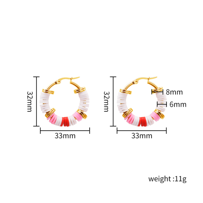 Christmas Gift Dopamine Colorful Earring and Bracelet