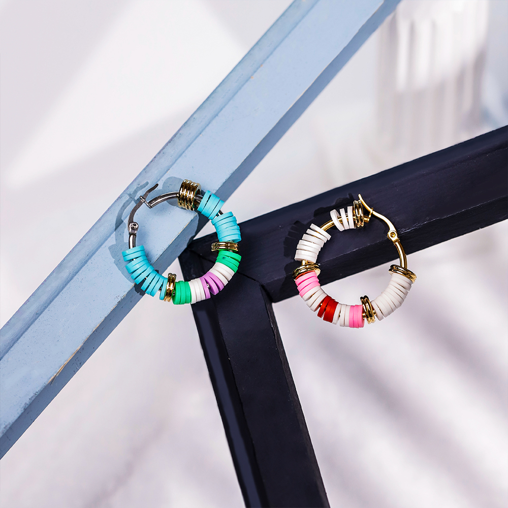 Christmas Gift Dopamine Colorful Earring and Bracelet