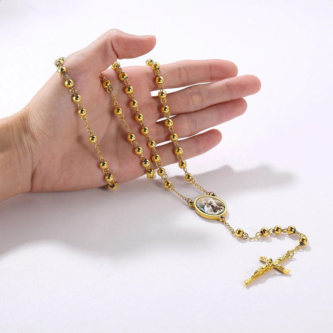 Cross Pendant Personalized Photo Necklace Memory Gifts