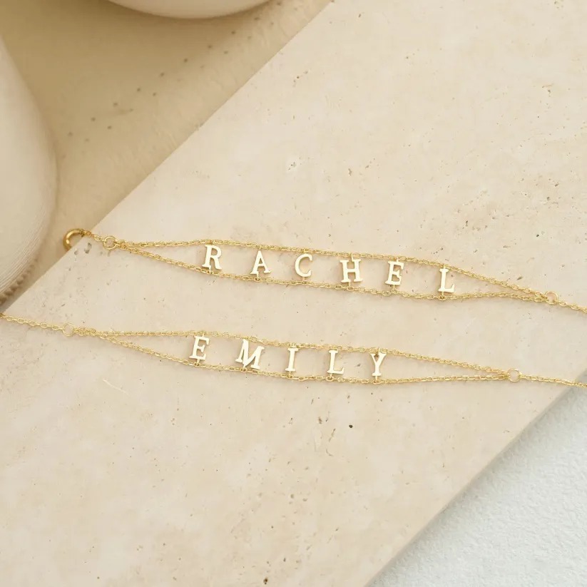Custom Name Double Chain Bracelet