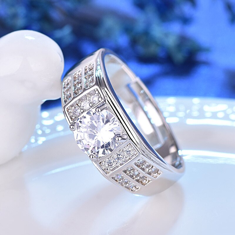 Valentine's Day Gift Wedding rings set his and hers-Couples Ring Set SPRING HEART RINGS