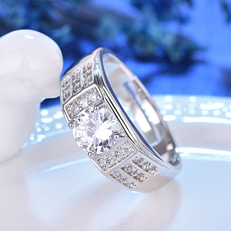 Valentine's Day Gift Wedding rings set his and hers-Couples Ring Set SPRING HEART RINGS