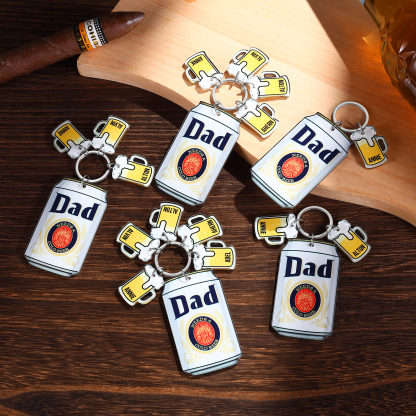 Funny ‘Dad Needs a Cold Beer’ Personalized Keychain for Men – Ideal Gift