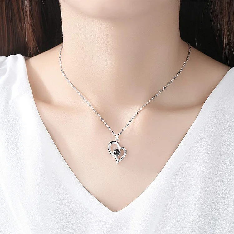 I Love You in 100 Languages Creative Heart Necklace