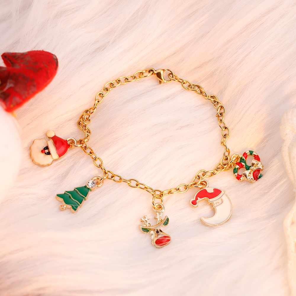 Christmas Tree Elk Wrap Bracelet