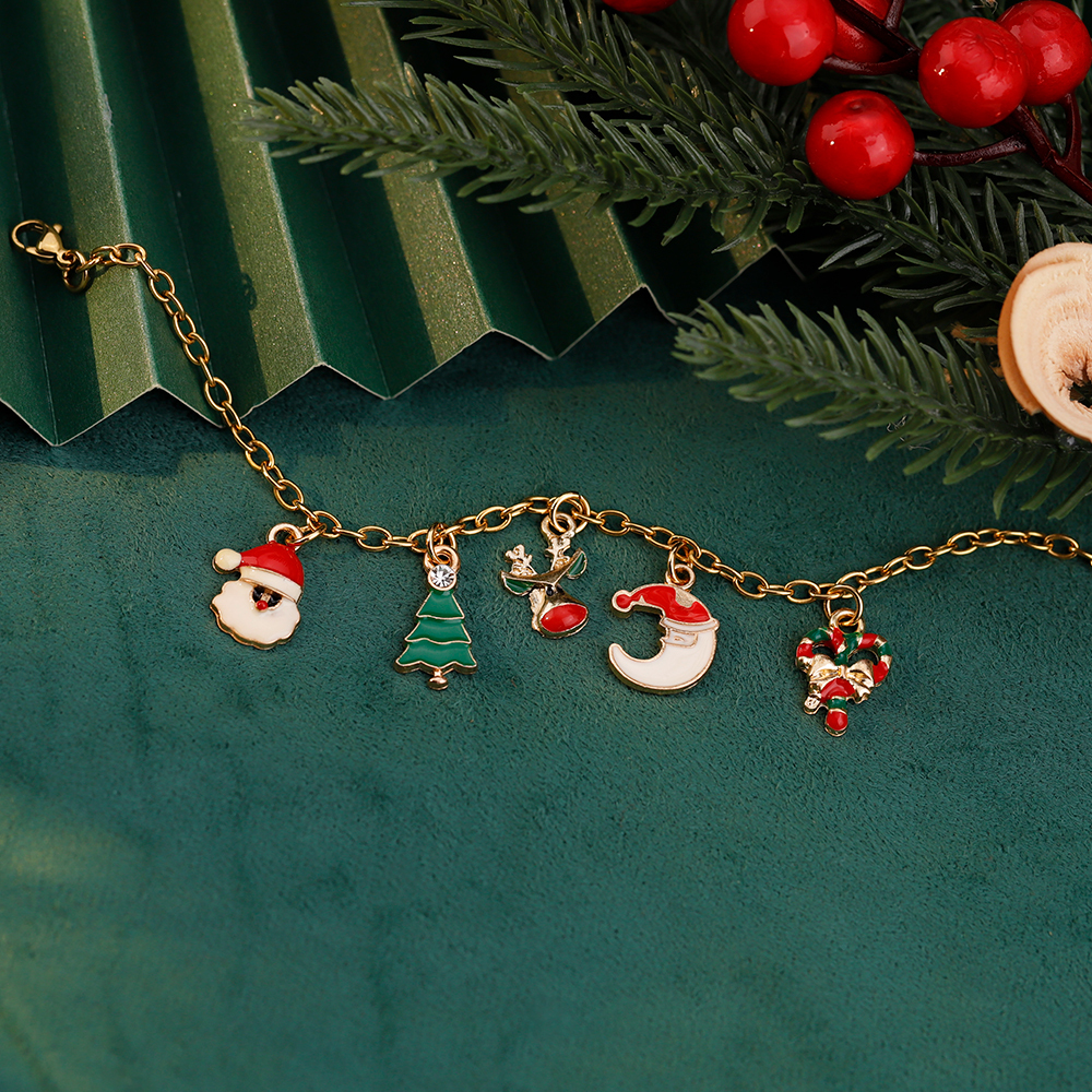 Christmas Tree Elk Wrap Bracelet