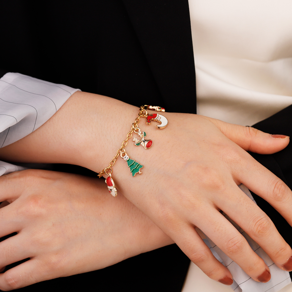 Christmas Tree Elk Wrap Bracelet