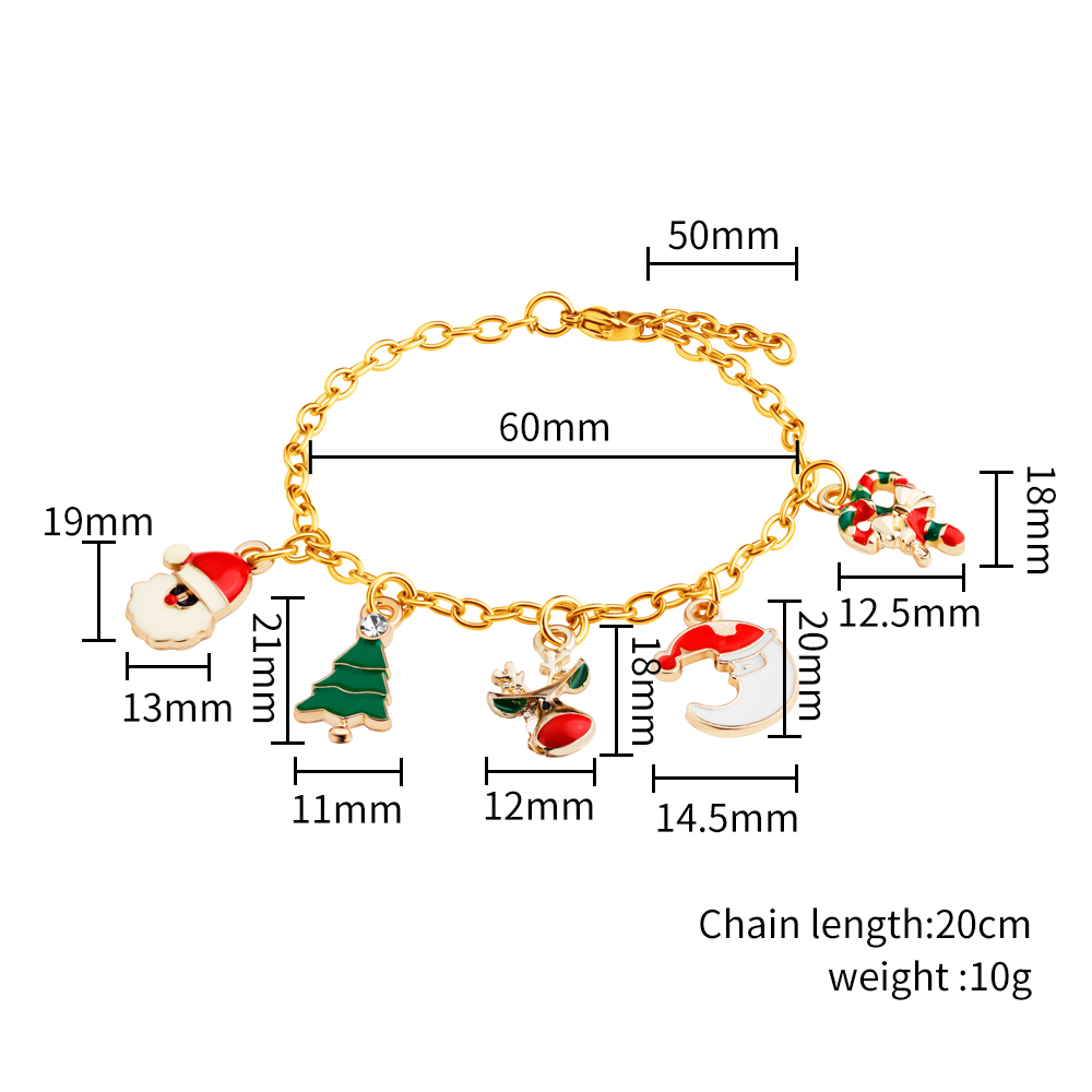 Christmas Tree Elk Wrap Bracelet