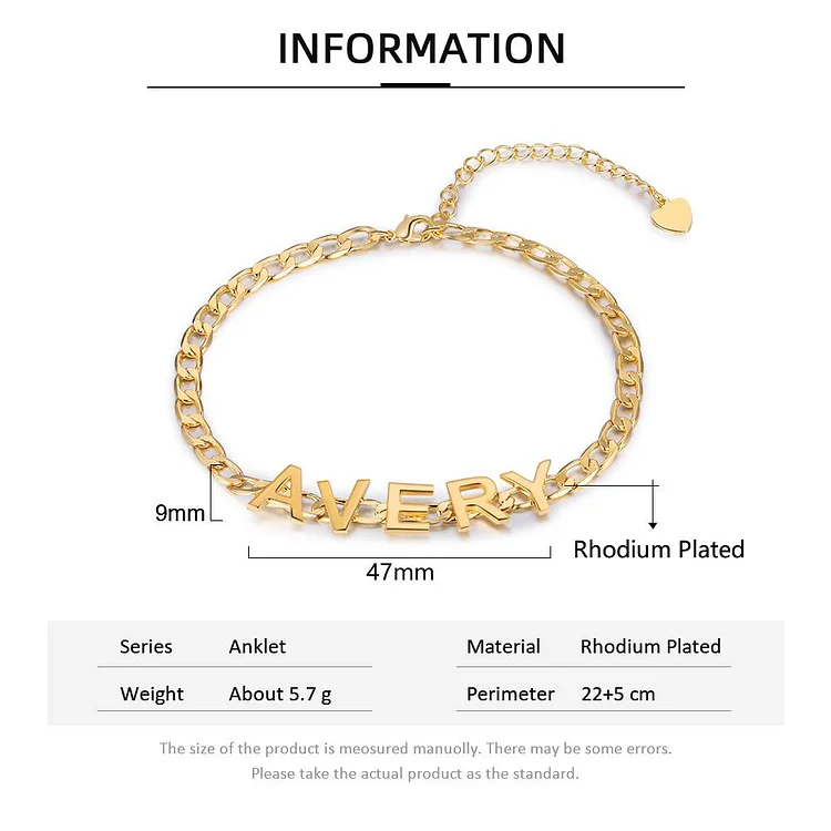 Name Bracelet Letters Bracelet