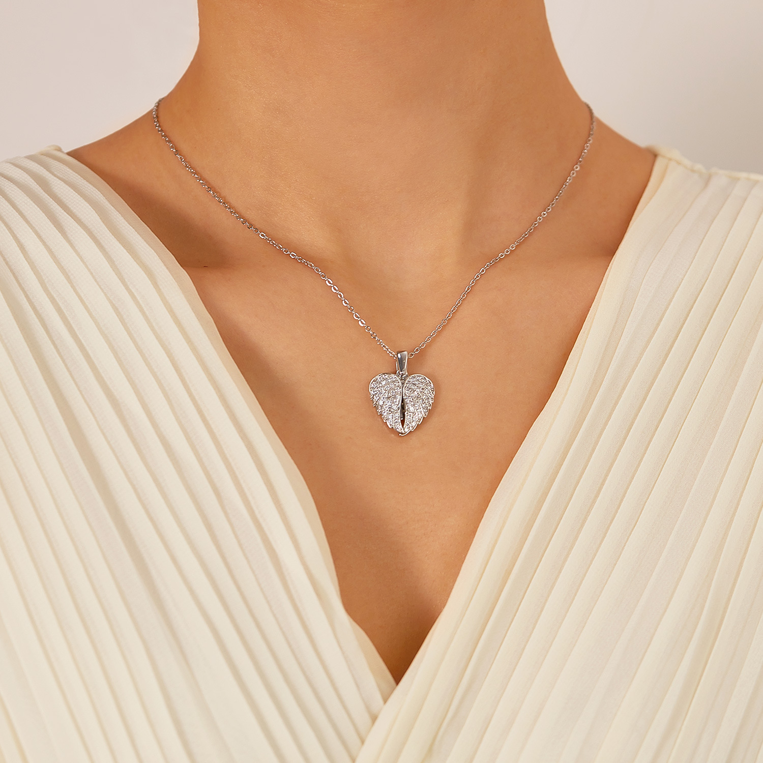 Custom My Angel Necklace with Engraving-Free Gift Box