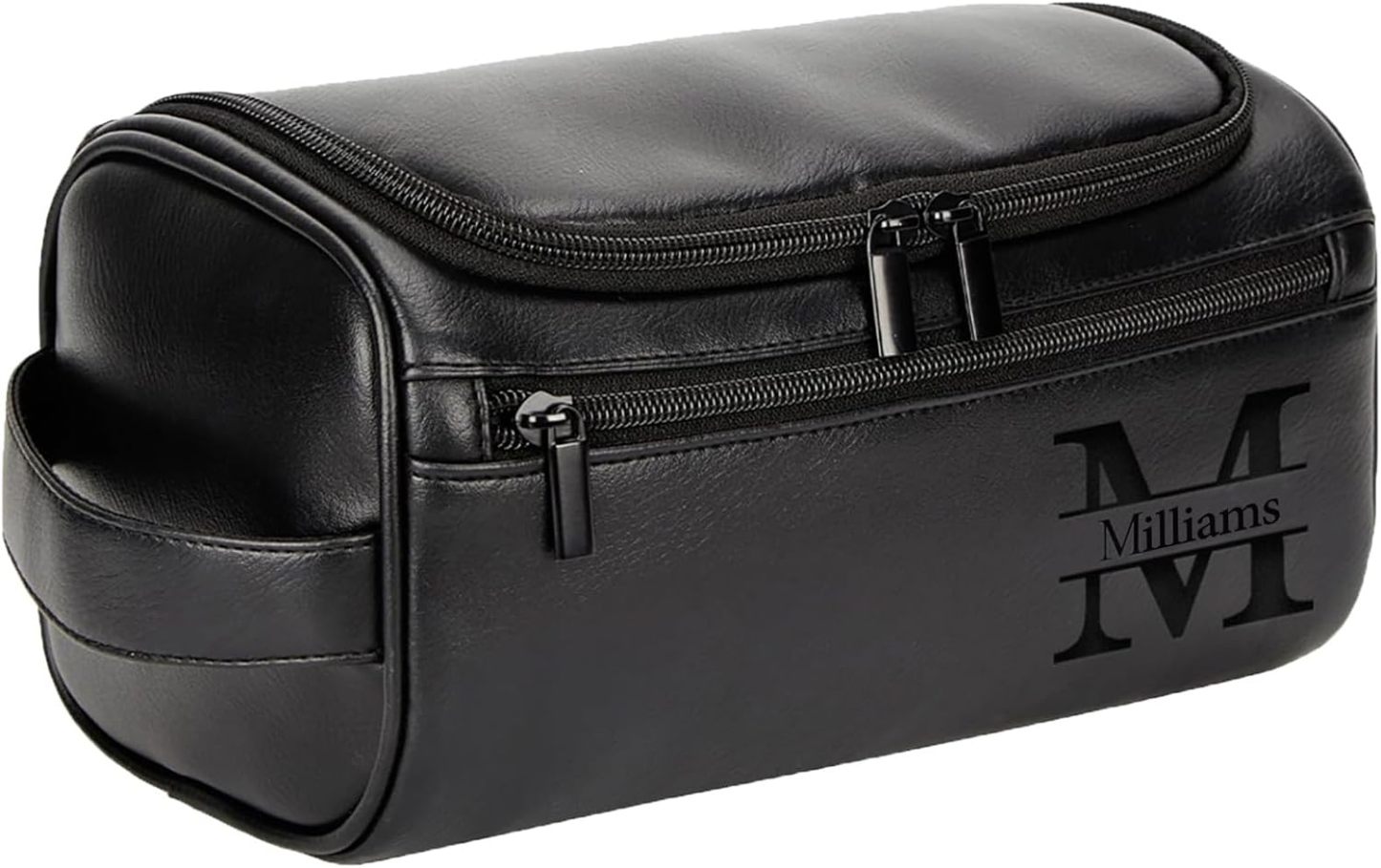 Personalized Toiletry Bag Engrave Name and Initials Personalized Gifts for Father's Day Monther's Day Birthday