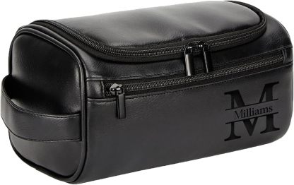Personalized Toiletry Bag Engrave Name and Initials Personalized Gifts for Father's Day Monther's Day Birthday