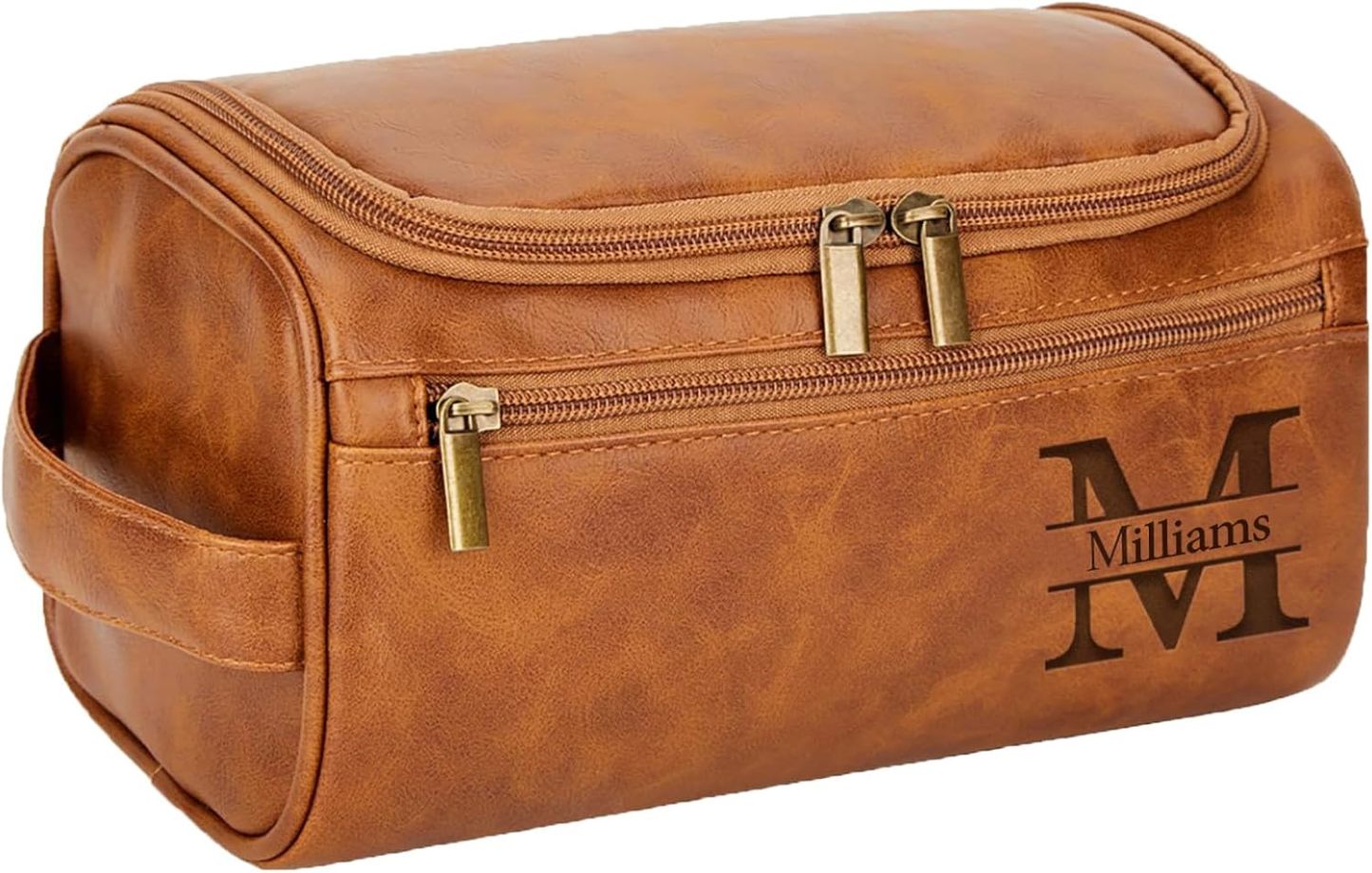 Personalized Toiletry Bag Engrave Name and Initials Personalized Gifts for Father's Day Monther's Day Birthday