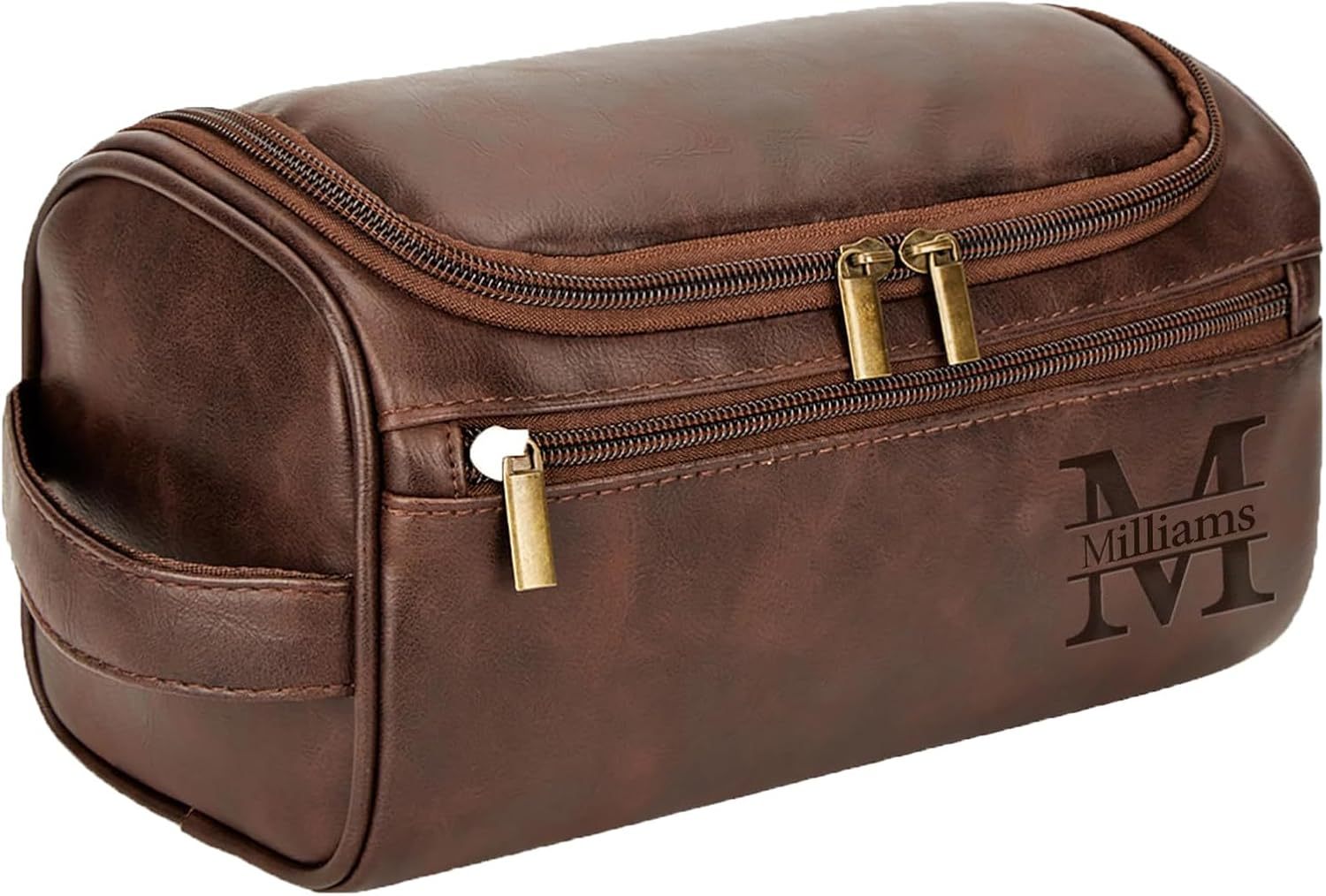 Personalized Toiletry Bag Engrave Name and Initials Personalized Gifts for Father's Day Monther's Day Birthday