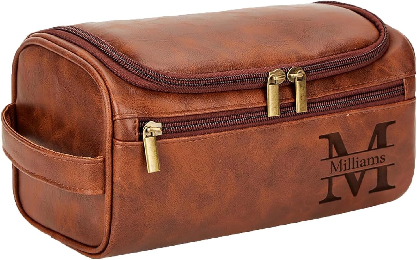 Personalized Toiletry Bag Engrave Name and Initials Personalized Gifts for Father's Day Monther's Day Birthday