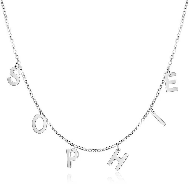 Personalized Initial Name Necklace Letter Necklace