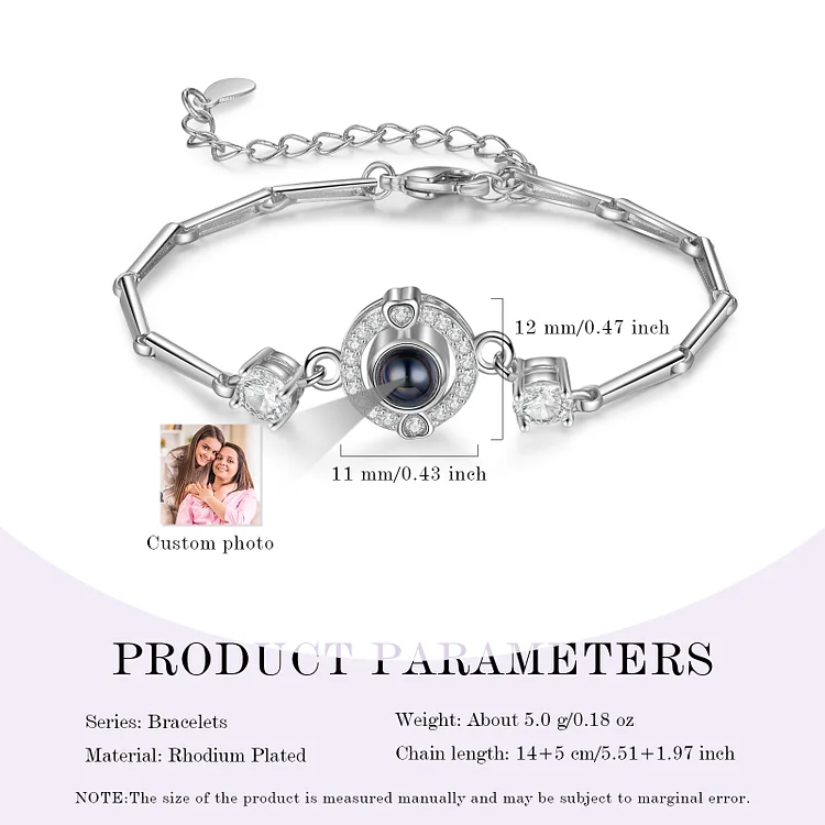 Personalized Projection Bracelet Custom Photo Bracelet Creative Gift for Her