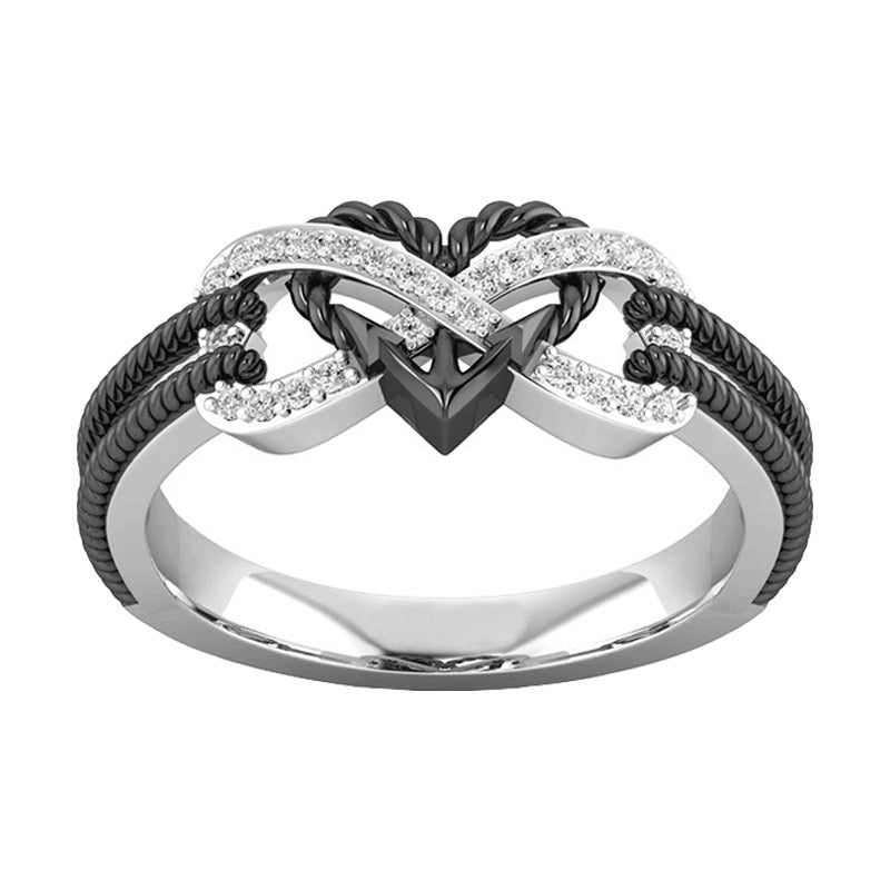Valentine's Day Gift Wedding rings set his and hers-Couples Ring Set PASSION RINGS